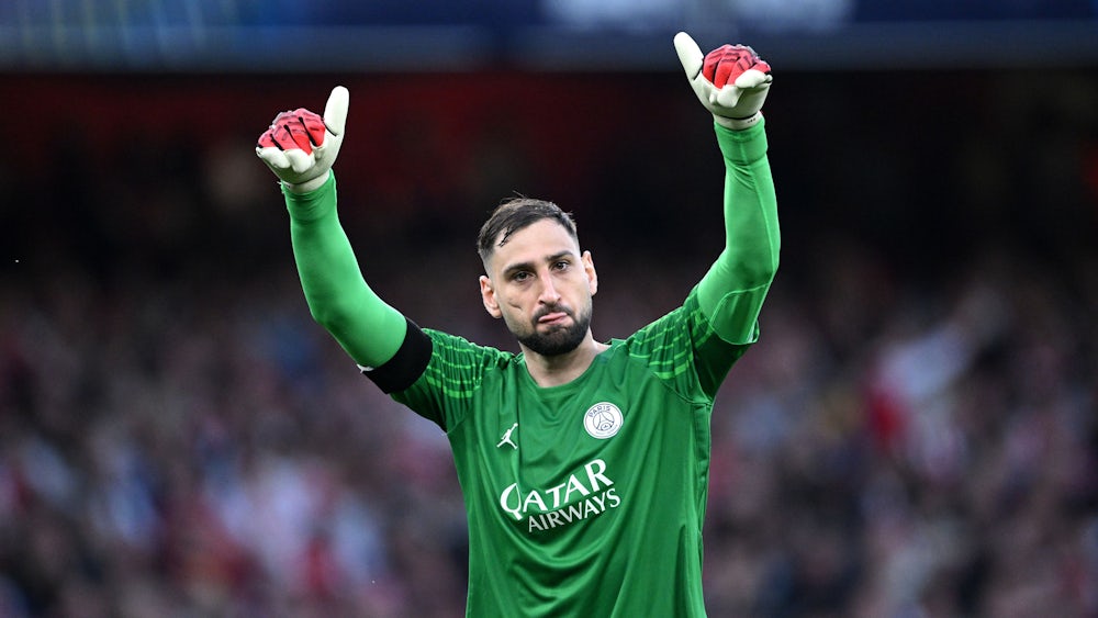 Donnarumma jubelt nach starker Parade im PSG-Trikot