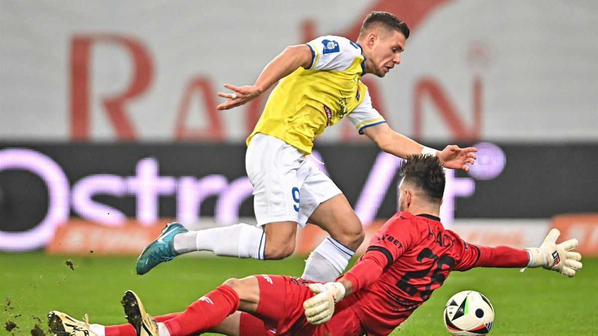 Bramka podczas meczu Motor Lublin – Piast
