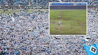 Feiernde Fans am Bundesliga-Finale