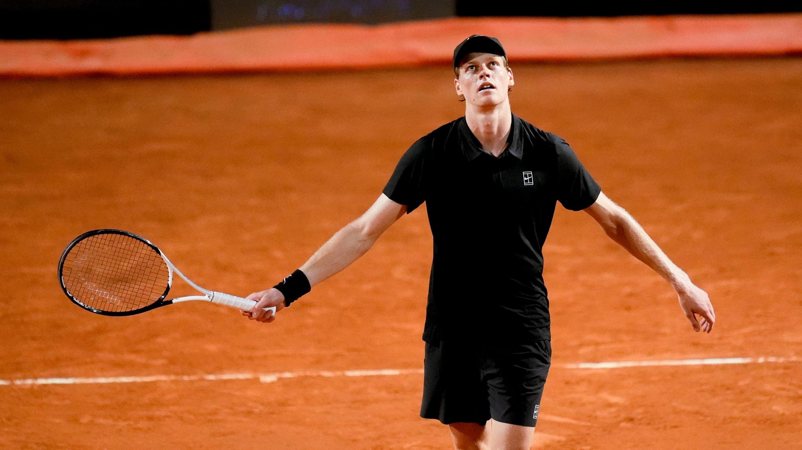 Jannik Sinner während seines Comebacks beim Italian Open