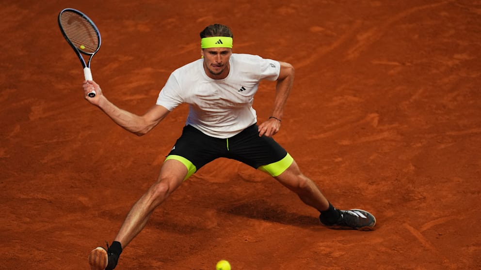 Alexander Zverev im Match: Fokussiert und voller Energie auf dem Tennisplatz.