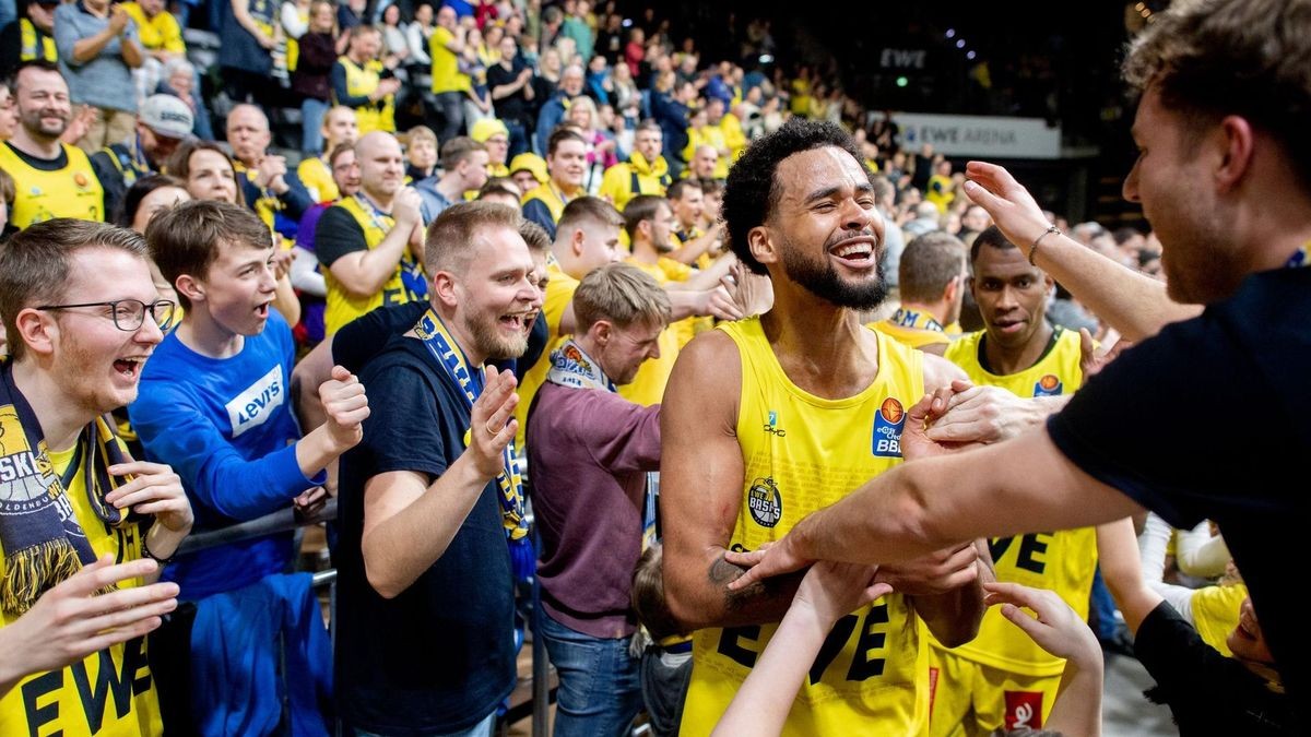 Spielszene der EWE Baskets Oldenburg in der BBL-Saison 2024/2025
