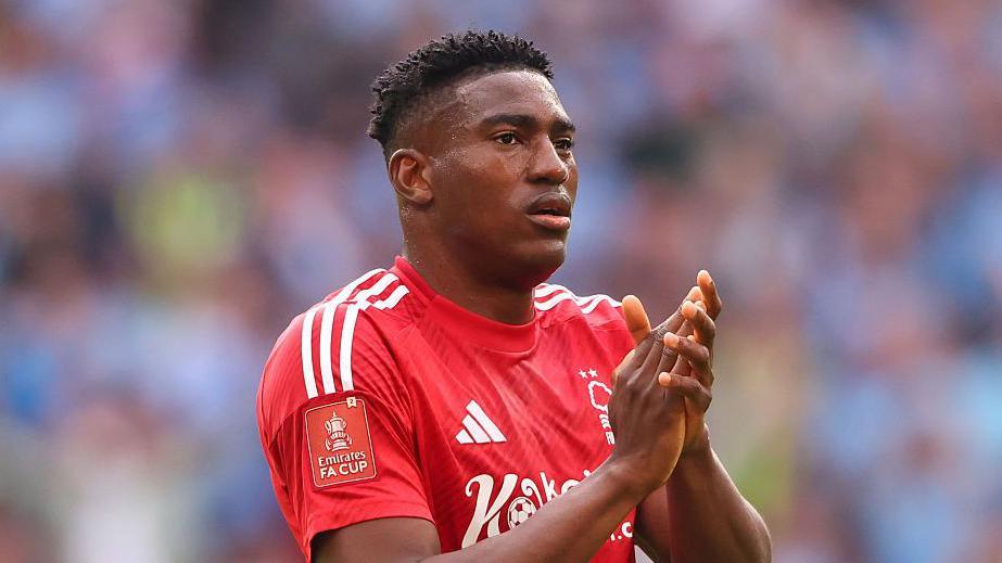Taiwo Awoniyi in action for Nottingham Forest