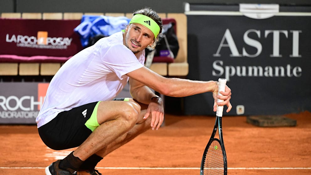 Alexander Zverev frustriert beim Spiel in Rom