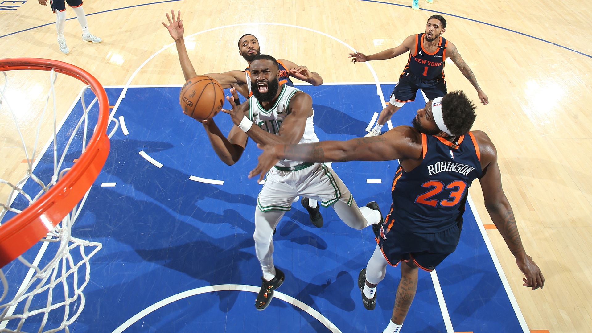 nba playoffs 2025 action scene