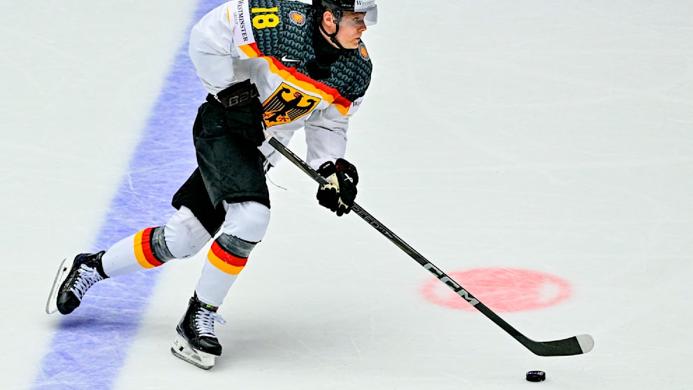 Eishockey-Spielszene der WM 2025 mit Deutschland