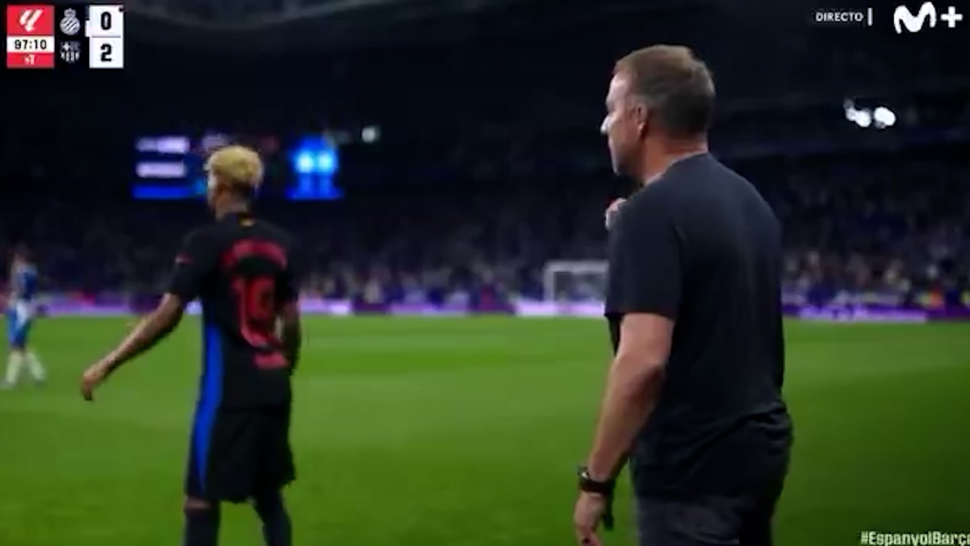 Lamine Yamal celebra el gol decisivo en el partido Espanyol – Barcelona