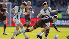 Spielszene zwischen Mönchengladbach und Wolfsburg im Saisonfinale