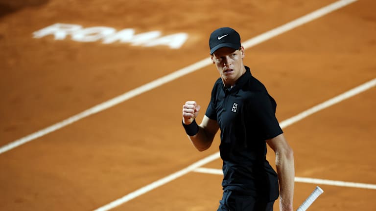 Jannik Sinner prepares for the tennis finals in Rome against Carlos Alcaraz