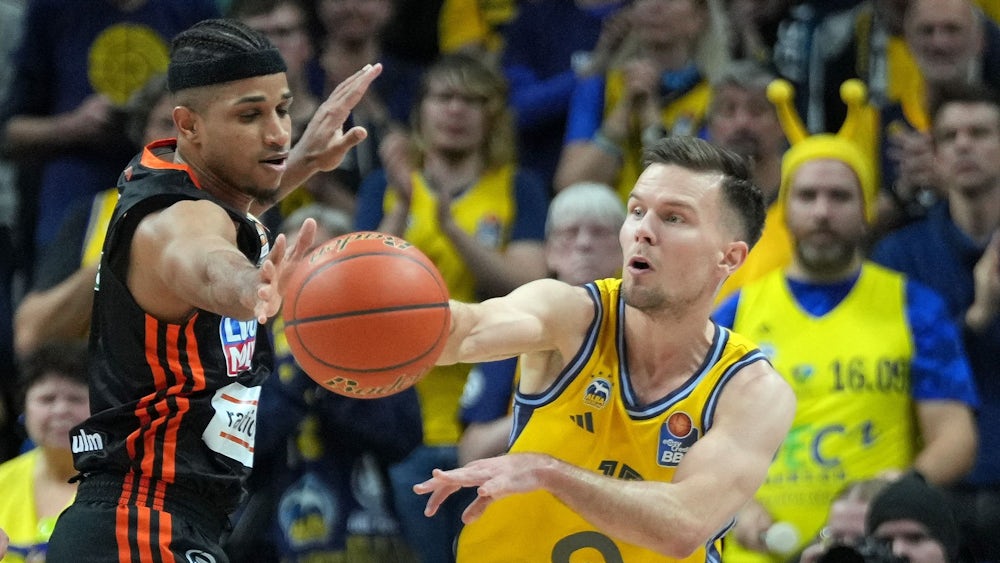 Spielszene Ulm – Alba Berlin im Viertelfinale der BBL
