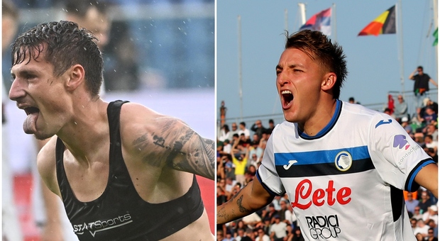Szene aus dem Spiel Genua gegen Atalanta in der italienischen Liga