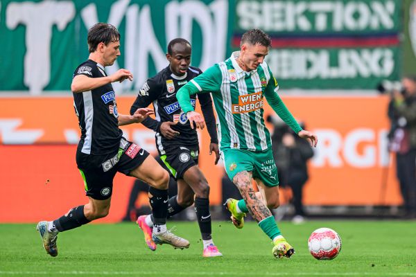 Jubel beim Spitzenspiel Rapid Wien – Sturm Graz im Allianz Stadion