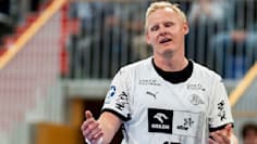 Füchse Berlin jubeln nach Torerfolg in der Handball Bundesliga