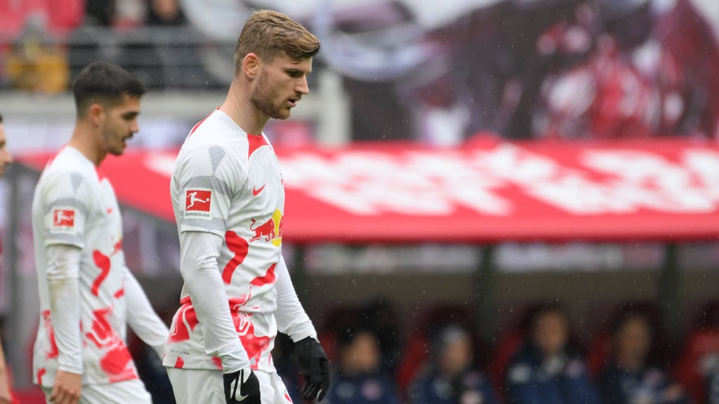 Timo Werner mit RB Leipzig-Trikot