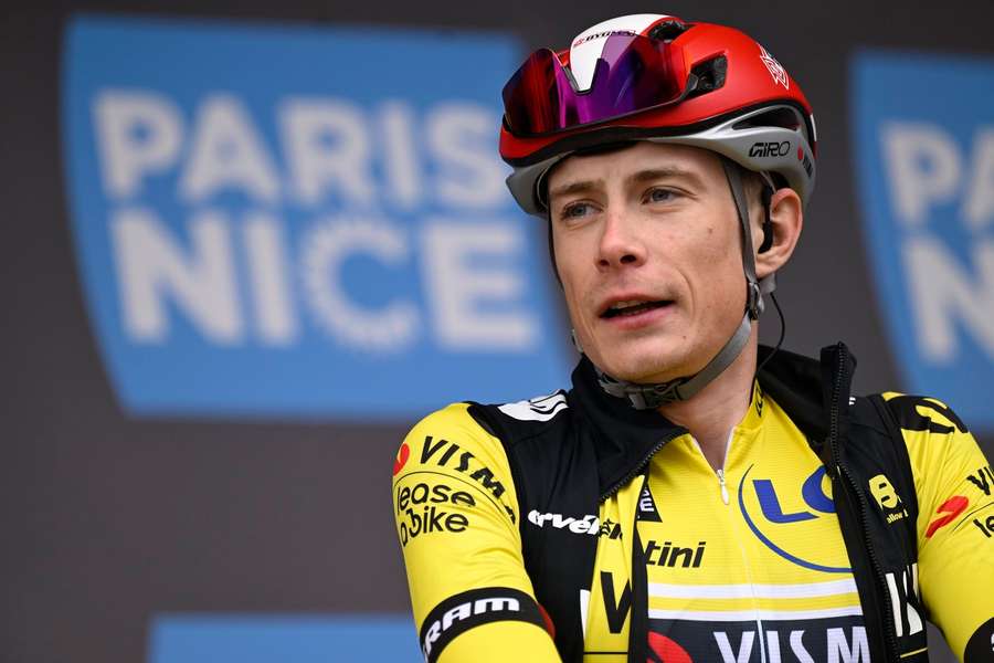 Jonas Vingegaard at a race, recovering and determined