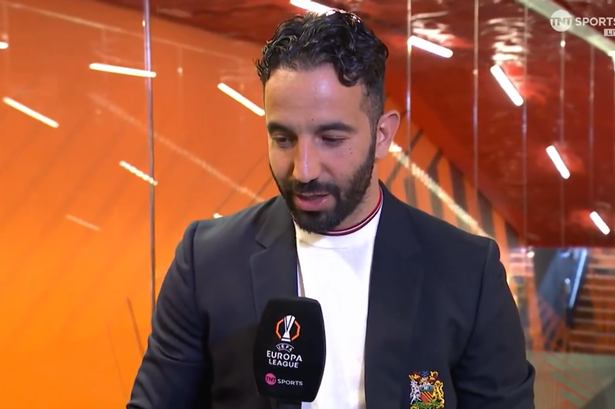 Garnacho looking pensive before the Europa League final, realizing he's been benched.