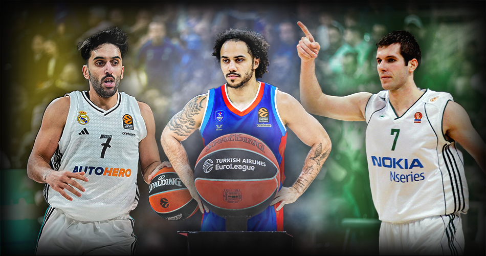 Basketballspieler im EuroLeague-Spiel